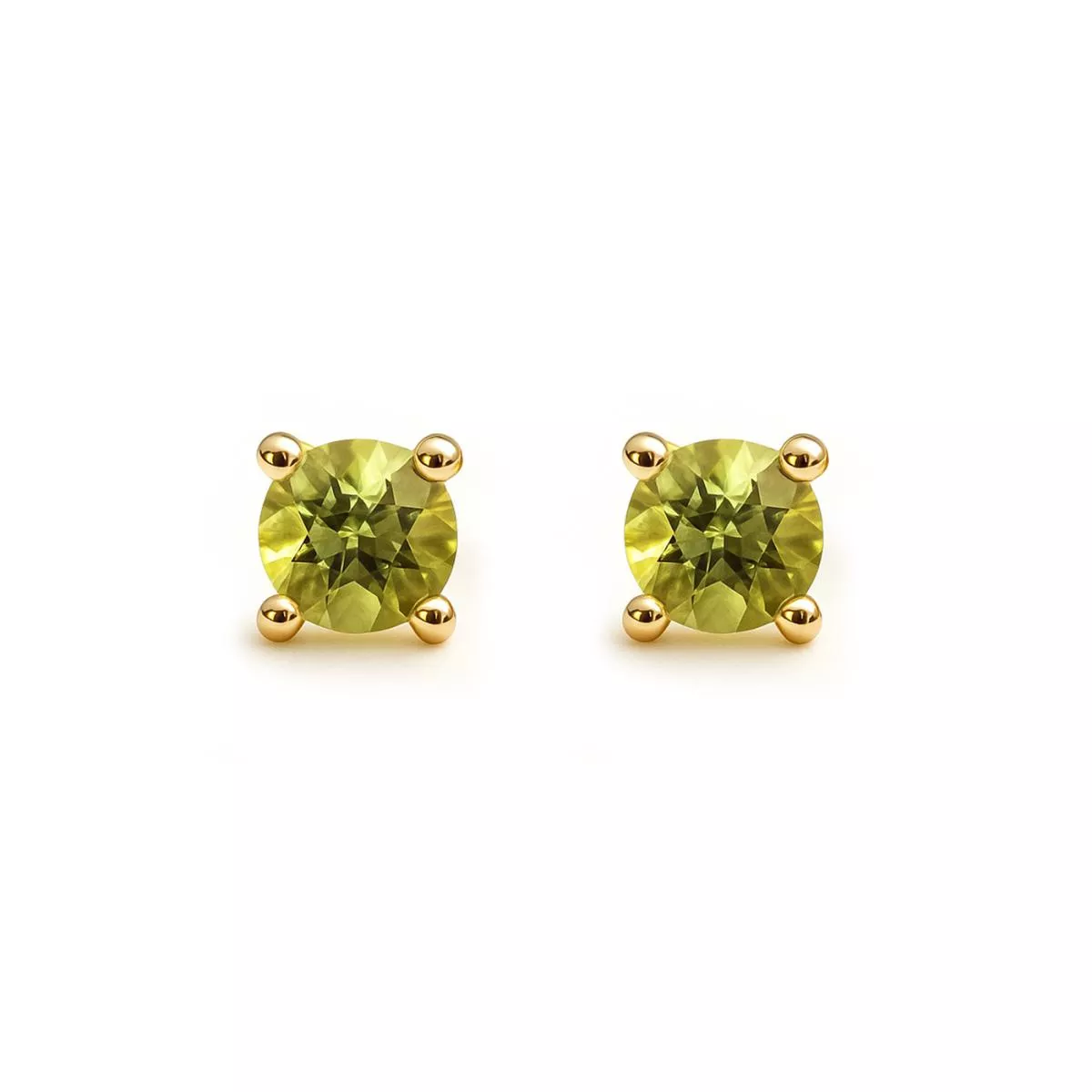 Cercei - Cercei Eva Nobile cu peridot, din aur galben de 14K, cellini.ro