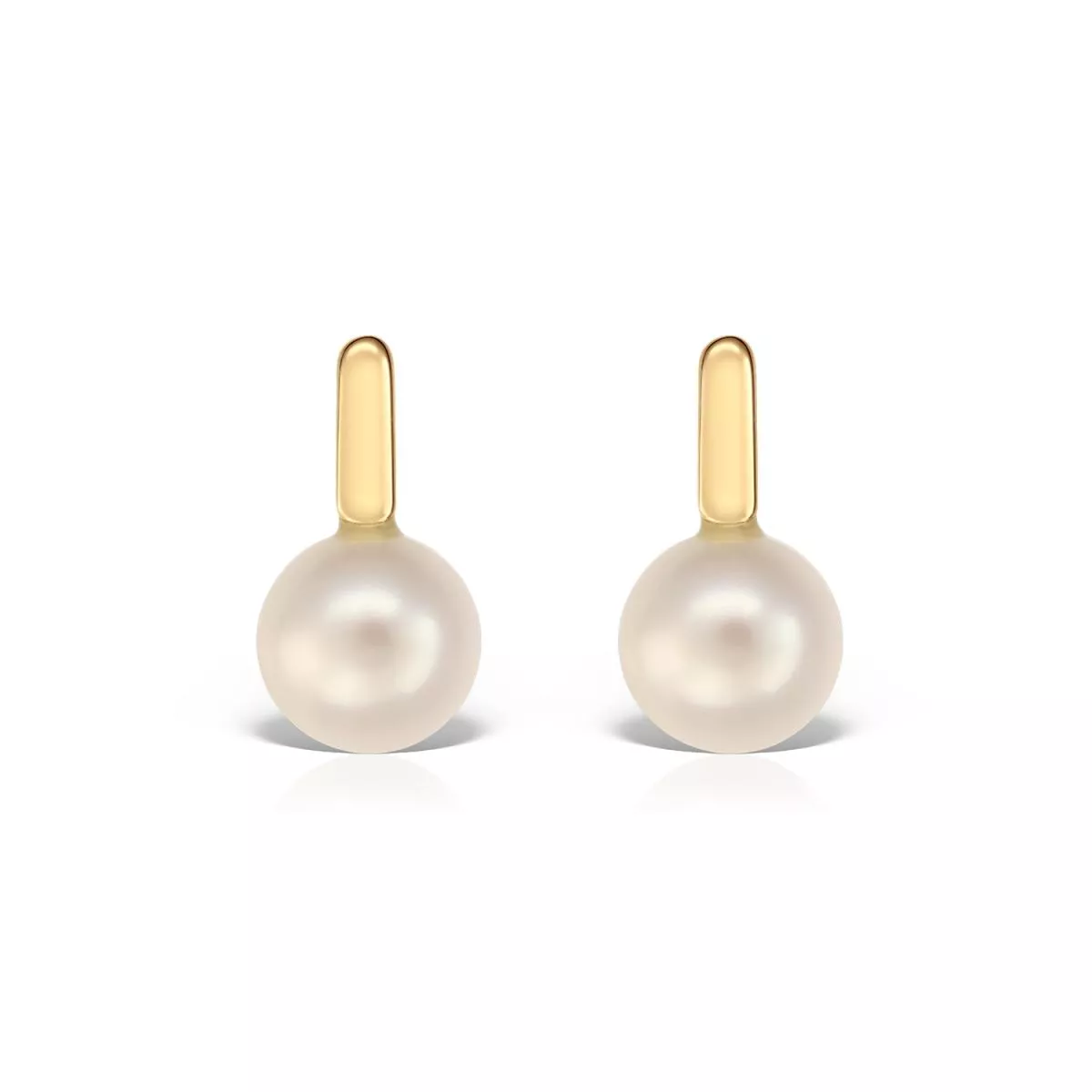 Cercei - Cercei Eva Nobile cu perla, din aur galben de 14K, cellini.ro