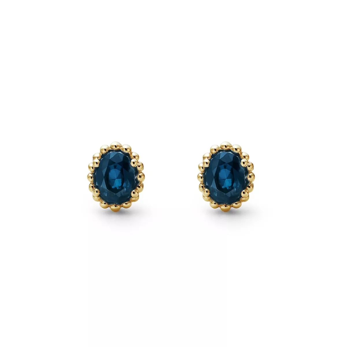Cercei - Cercei Eva Nobile cu safir, din aur galben de 14K, cellini.ro