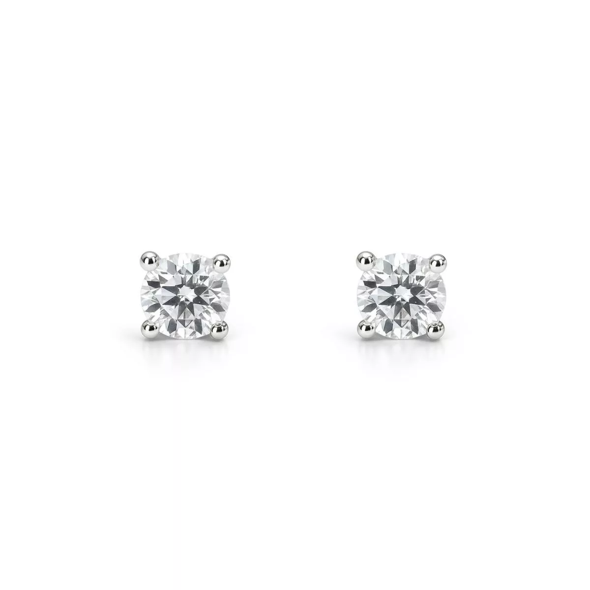 Cercei - Cercei Eva Nobile cu zircon, din aur alb de 14K, cellini.ro