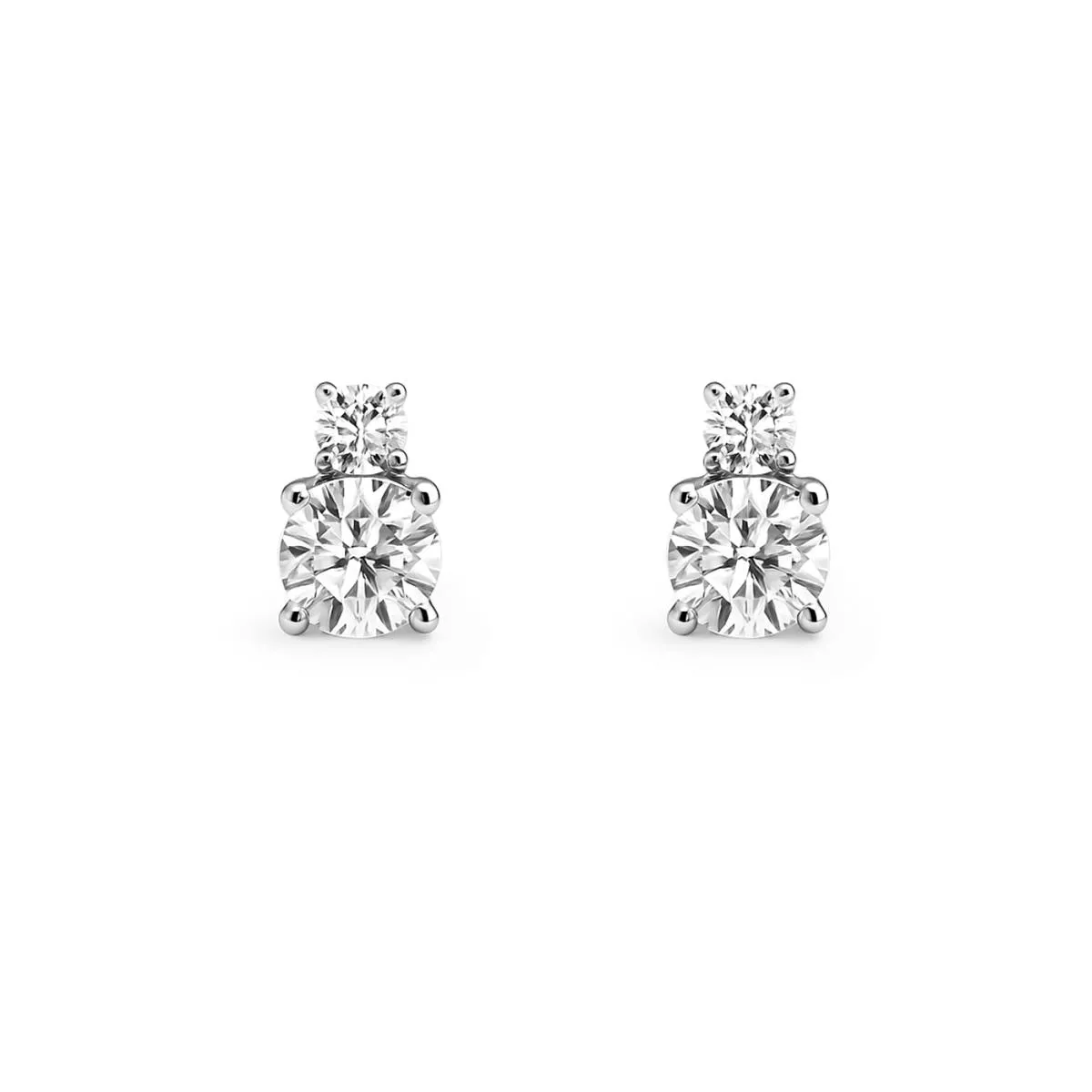 Cercei - Cercei Eva Nobile cu zircon, din aur alb de 14K, cellini.ro