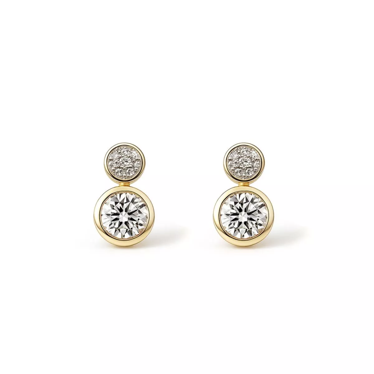Cercei - Cercei Eva Nobile cu zircon, din aur galben de 14K, cellini.ro