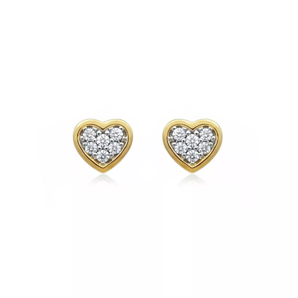 Cercei - Cercei Eva Nobile cu zircon, din aur galben de 14K, cellini.ro