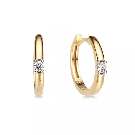 Cercei Eva Nobile cu zircon, din aur galben de 14K