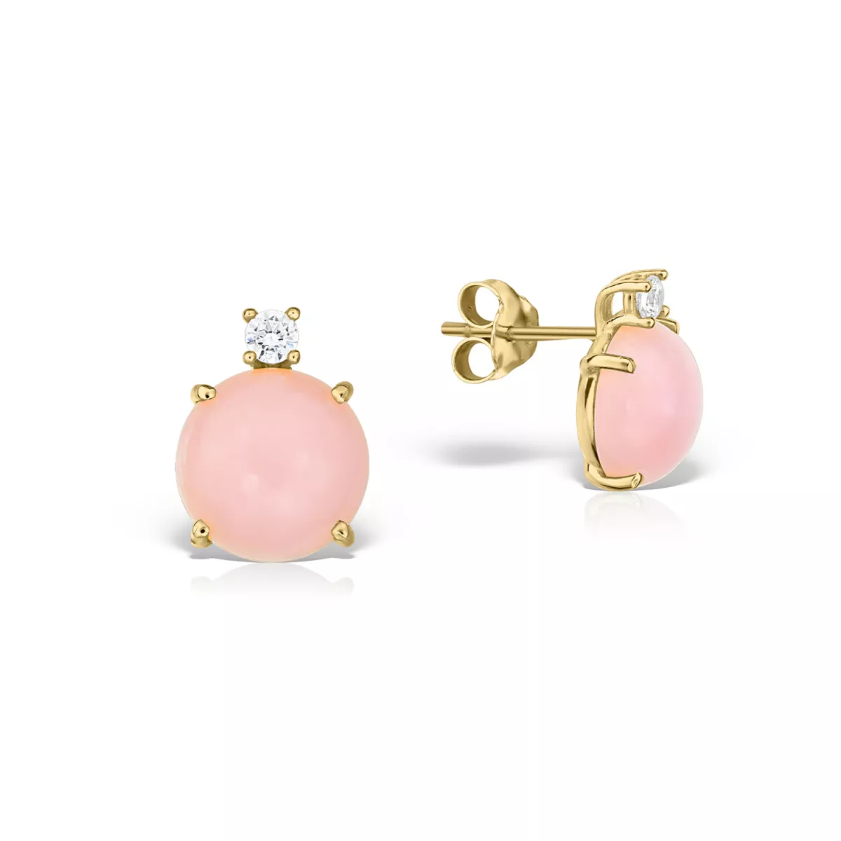 Cercei - Cercei  Eva Nobile cu quartz si zircon, din aur galben de 18K, cellini.ro