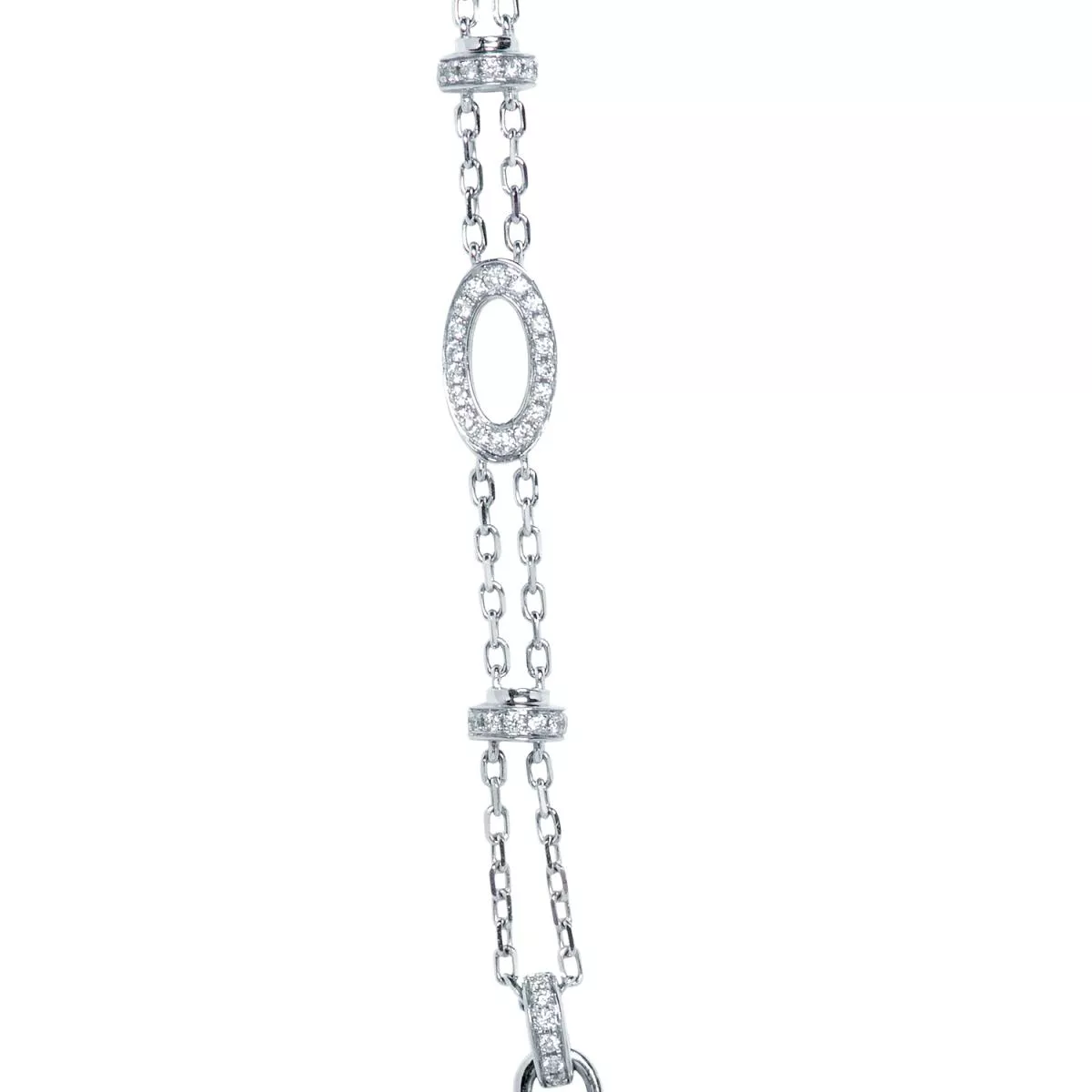 Colier World Henri Maillardet cu aquamarin si diamant, din aur alb de 18K