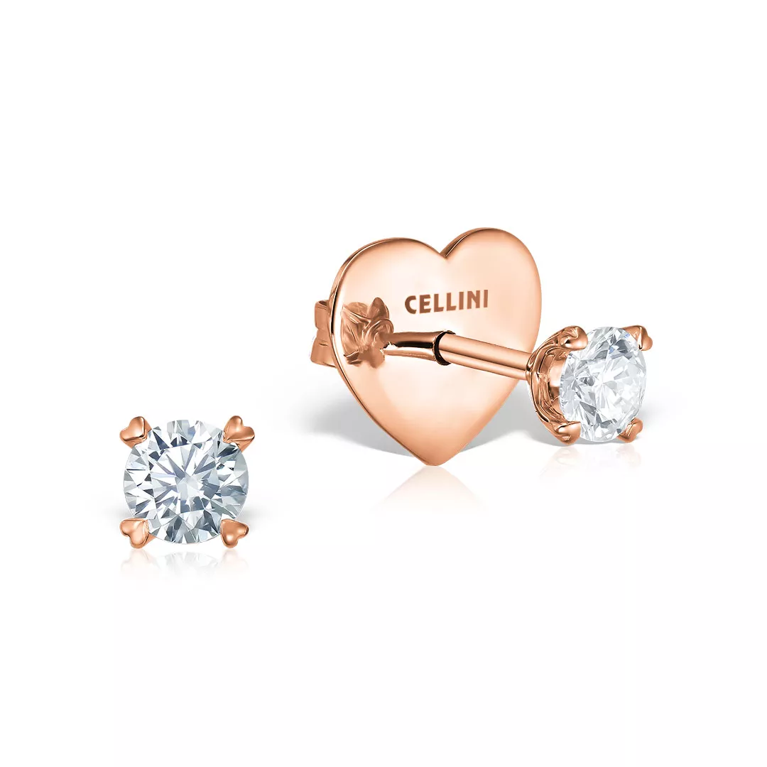 Cercei Love Insieme cu diamante, din aur roz de 18K