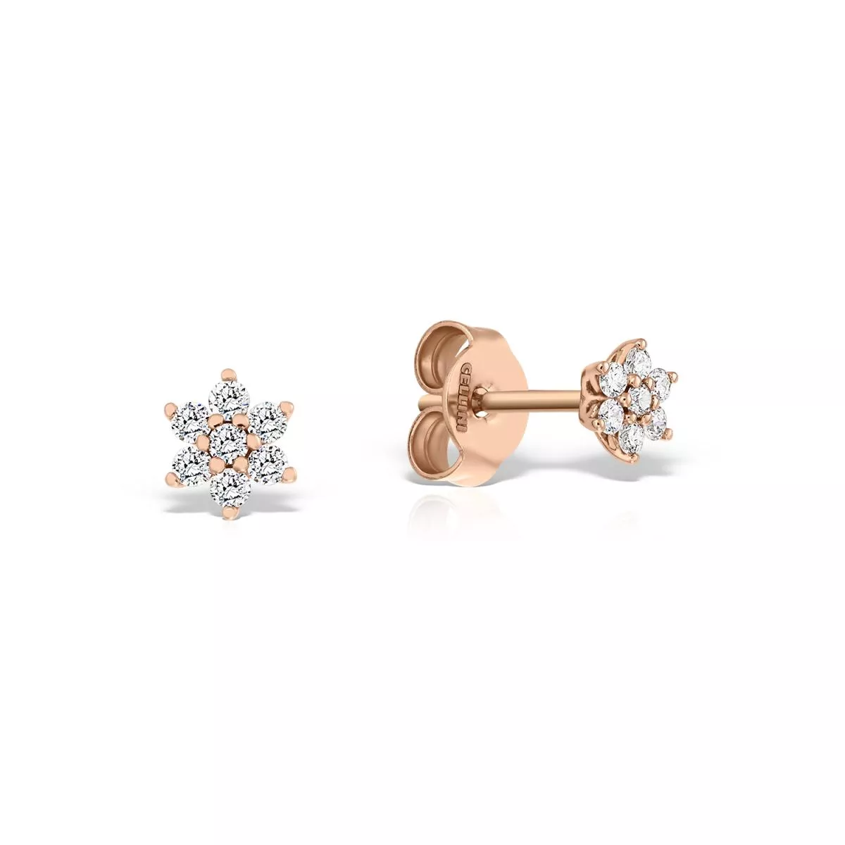 Cercei Maria Granacci cu diamant, din aur roz de 18K