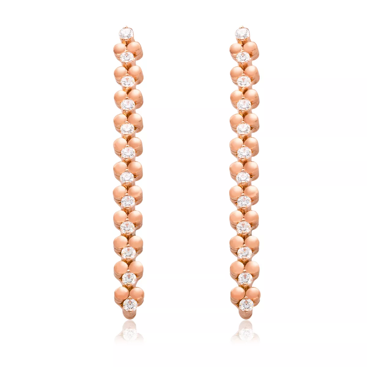 Cercei - Cercei  Serafino Consoli cu diamante, din aur roz de 18K, cellini.ro