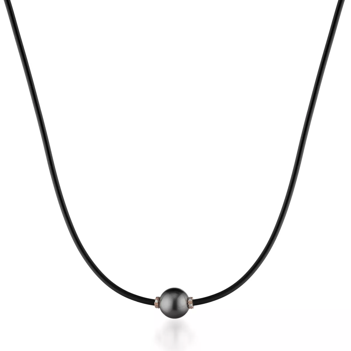 Colier  Coscia cu perle si diamante, din aur roz de 18K
