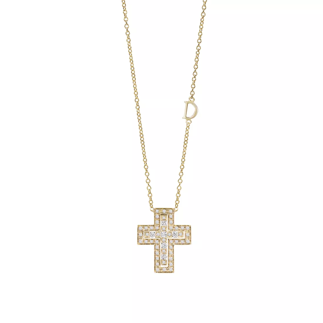 Coliere - Colier Damiani Belle Epoque cu diamant, din aur galben de 18K, cellini.ro