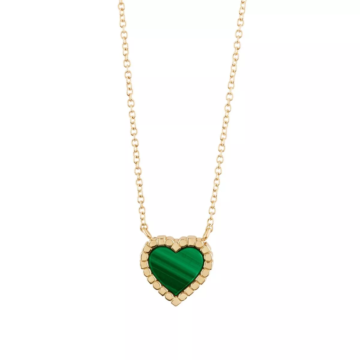 Coliere - Colier Damiani Belle Epoque cu malachit si diamant, din aur galben de 18K, cellini.ro
