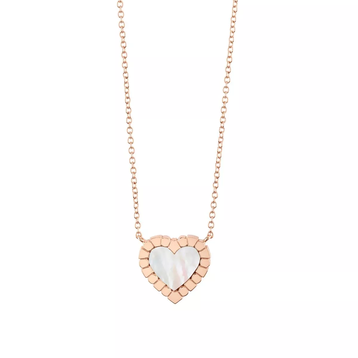 Colier Damiani Belle Epoque cu sidef si diamant, din aur roz de 18K