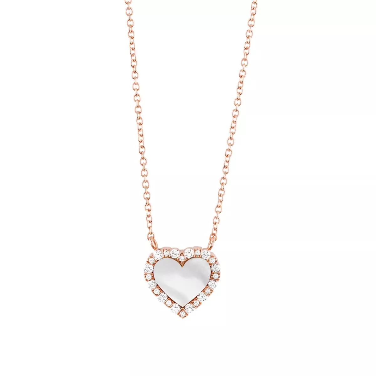 Colier Damiani Belle Epoque cu sidef si diamant, din aur roz de 18K