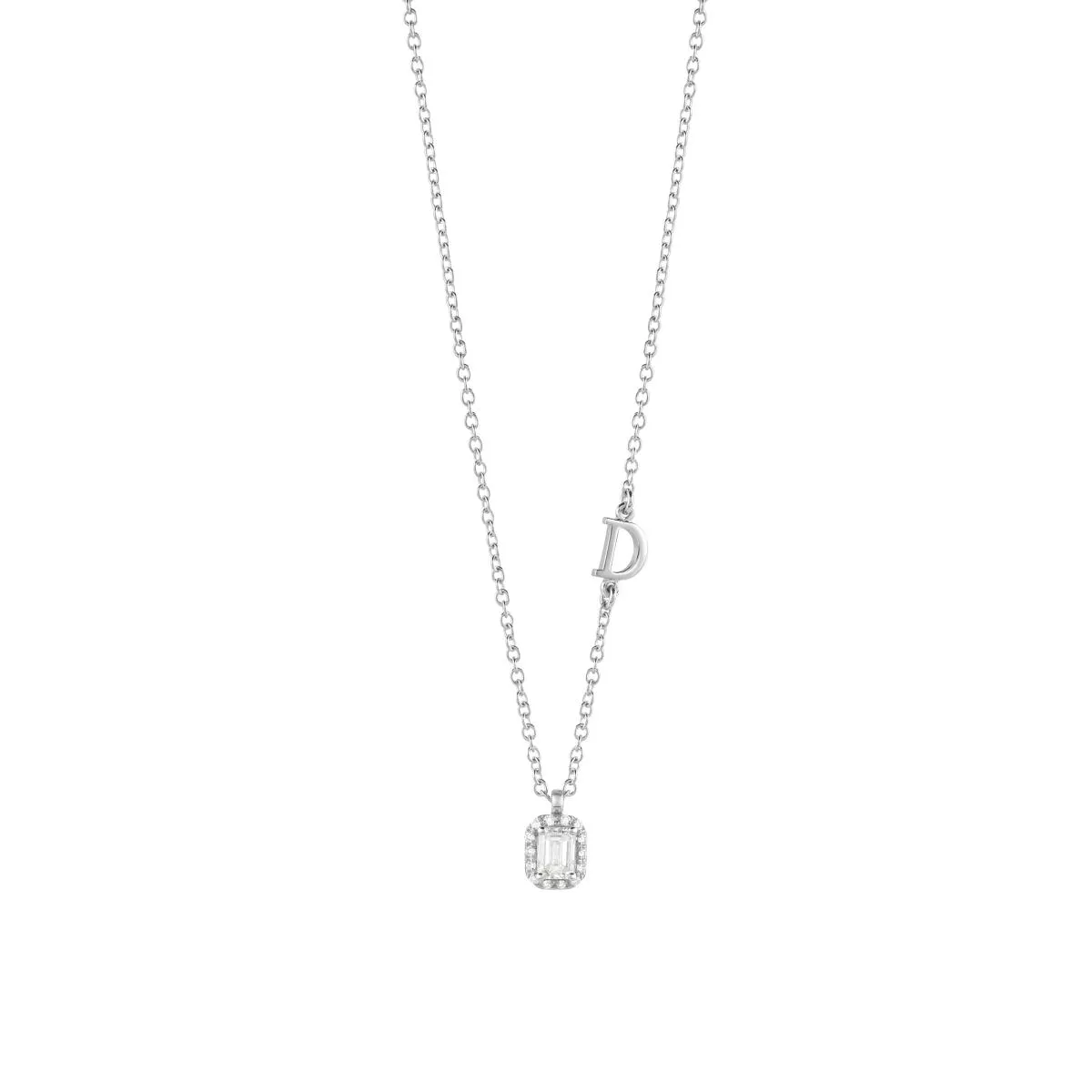Colier Damiani Minou cu diamante, din aur alb de 18K