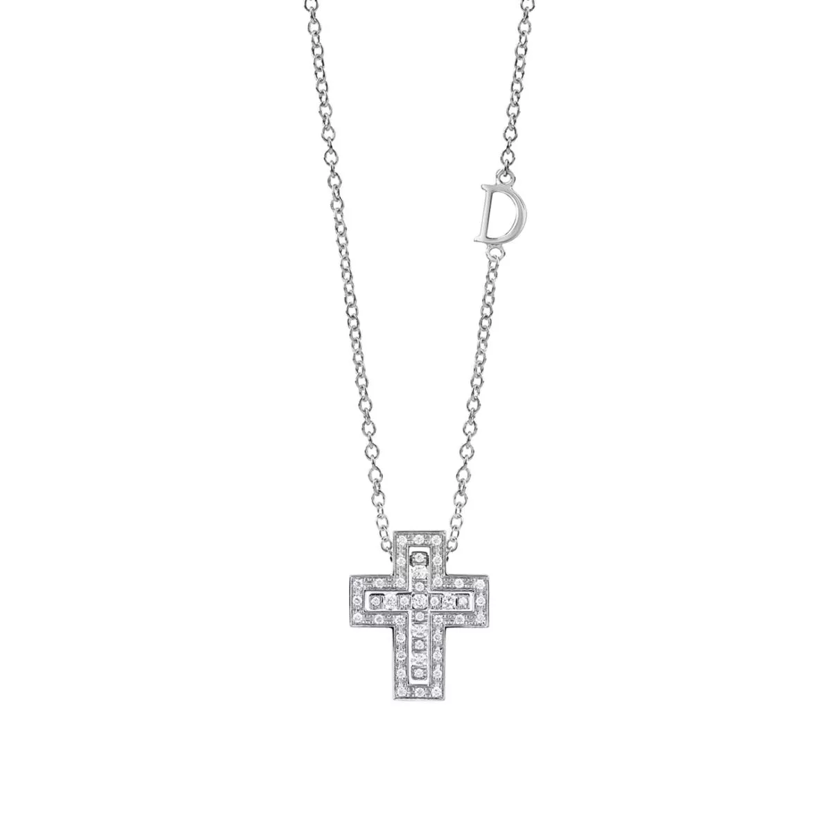 Colier Damiani Belle Epoque cu diamante, din aur alb de 18K