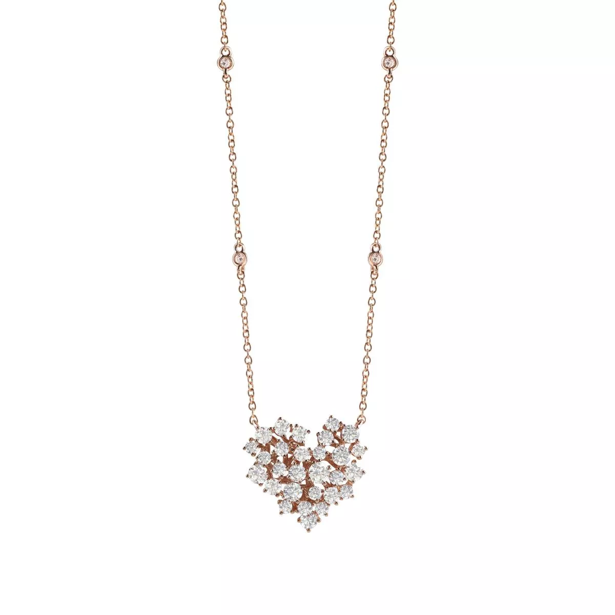 Colier Damiani Mimosa cu diamante, din aur roz de 18K