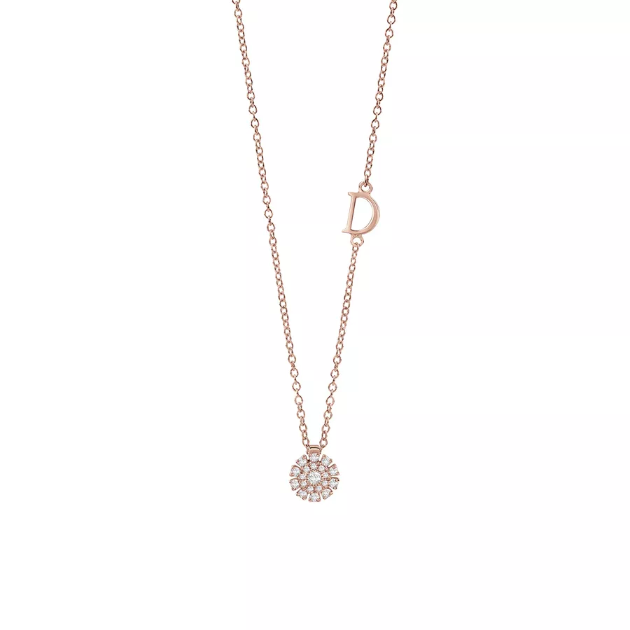 Colier Damiani Margherita cu diamante, din aur roz de 18K