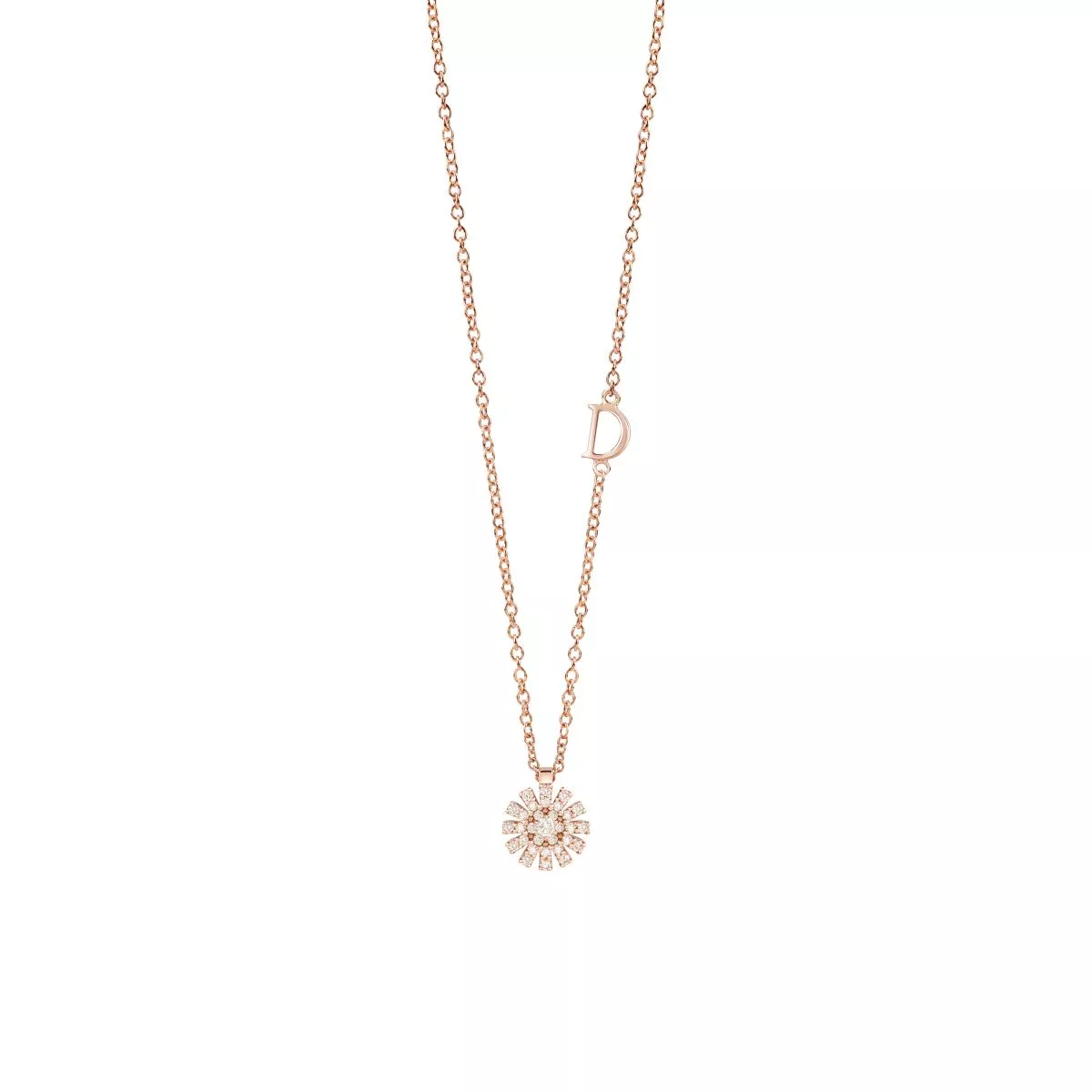 Colier Damiani Margherita cu diamante, din aur roz de 18K