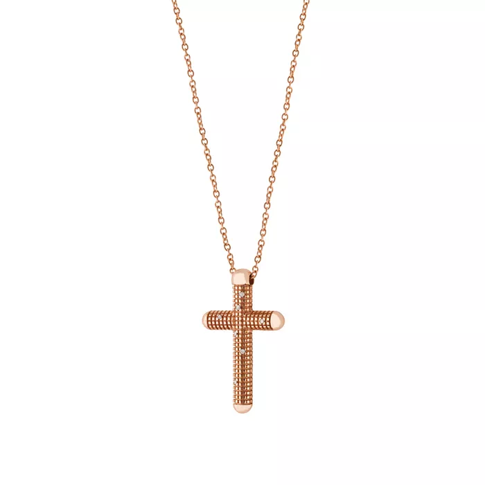 Colier Damiani Metropolitan cu diamante, din aur roz de 18K