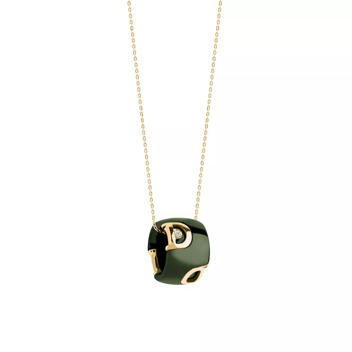 Colier Damiani D.Icon cu ceramica si diamant, din aur galben de 18K