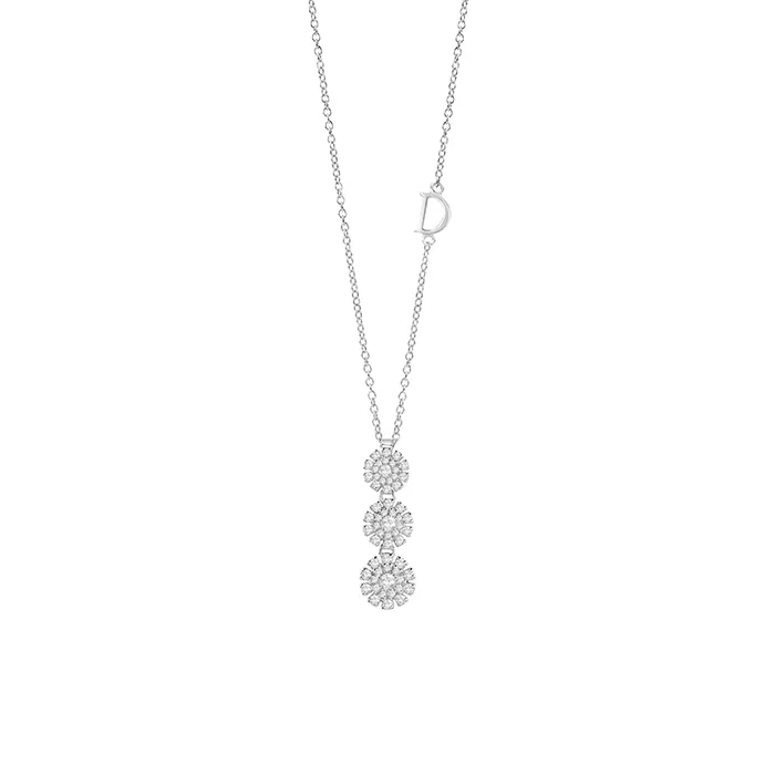Colier Damiani Margherita cu diamante, din aur alb de 18K