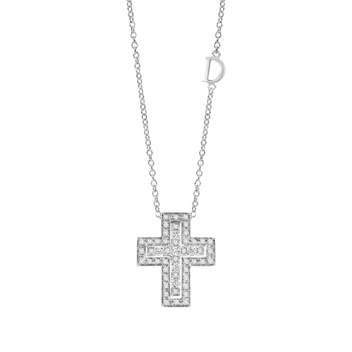 Colier Damiani Belle Epoque cu diamante, din aur alb de 18K