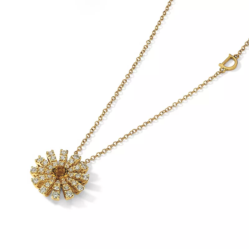 Colier  Damiani Margherita cu diamante si citrine, din aur galben de 18K