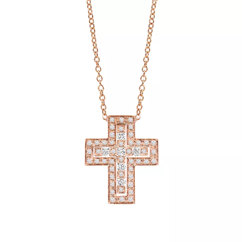 Colier  Damiani Belle Epoque cu diamante, din aur roz de 18K
