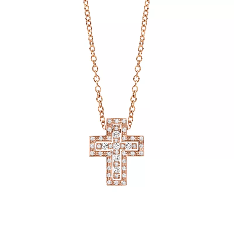 Colier  Damiani Belle Epoque cu diamante, din aur roz de 18K