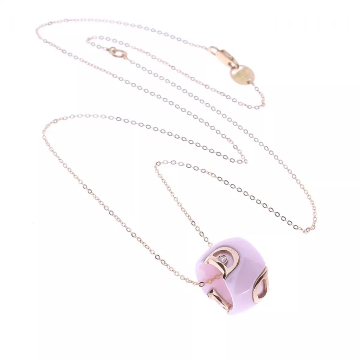 Colier  Damiani D.Icon cu diamante, din aur roz de 18K