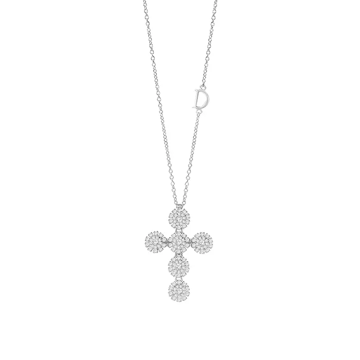 Colier Damiani Margherita cu diamant, din aur alb de 18K