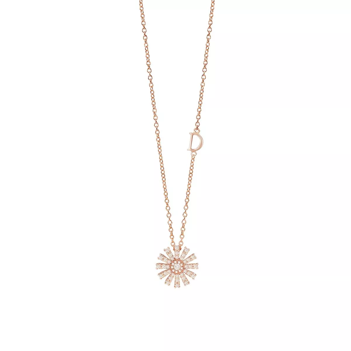 Colier Damiani Margherita cu diamant, din aur roz de 18K