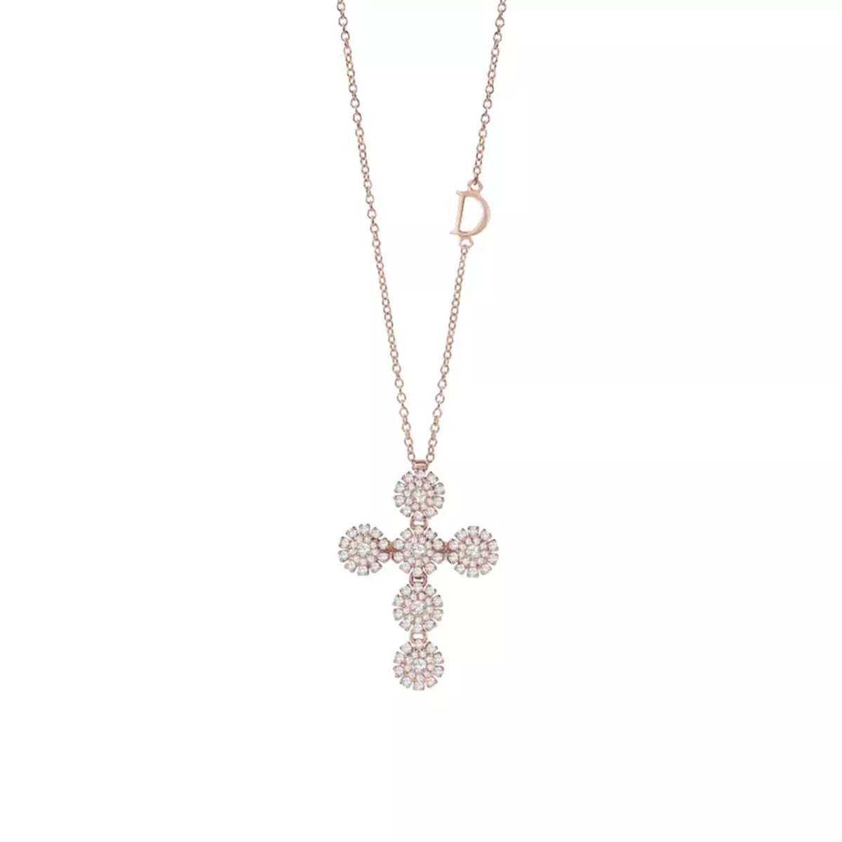 Colier Damiani Margherita cu diamant, din aur roz de 18K
