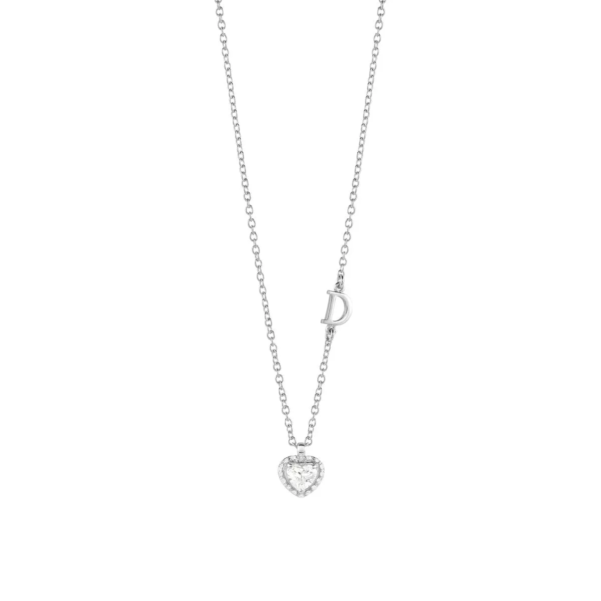 Colier Damiani Minou cu diamant, din aur alb de 18K