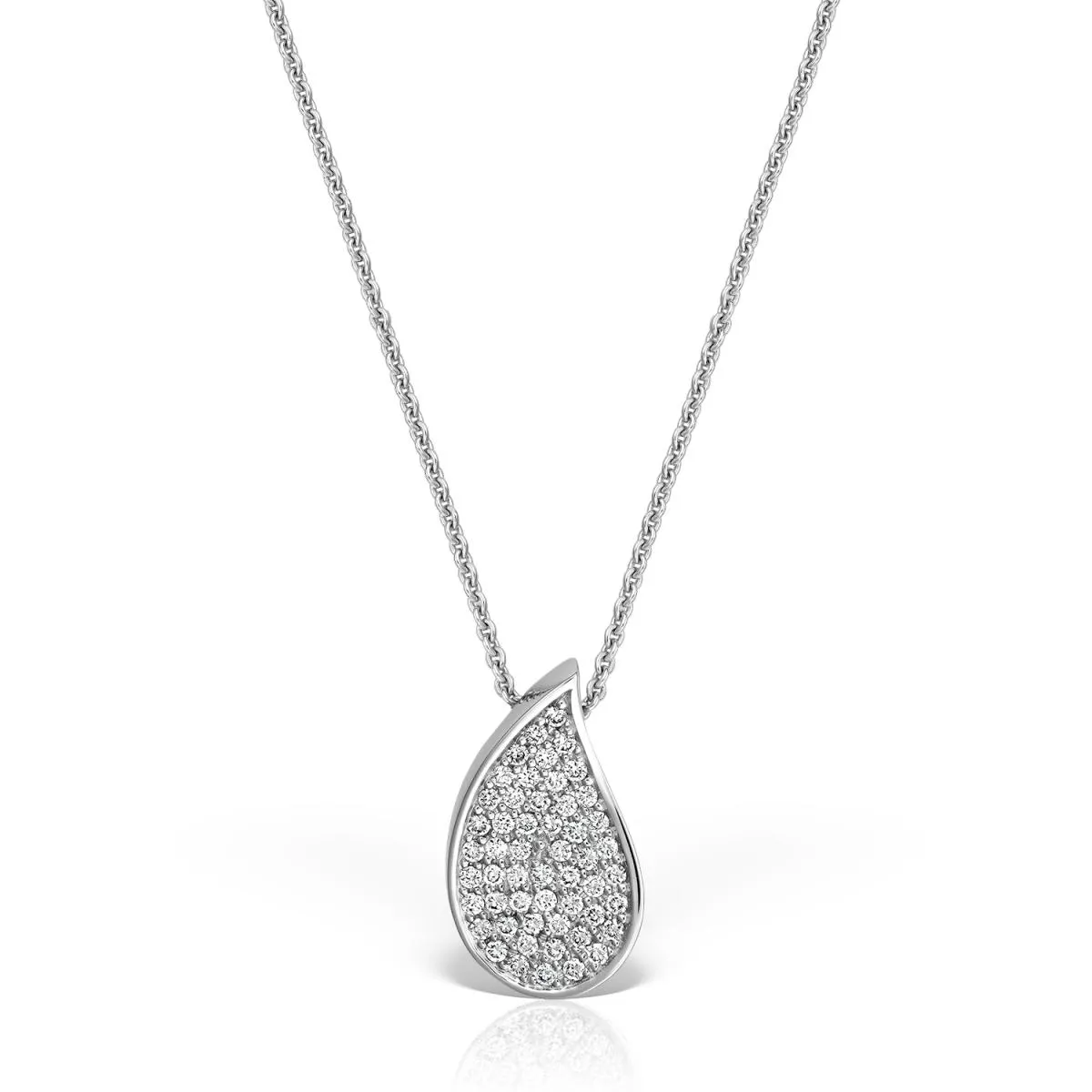 Colier Maria Granacci cu diamant, din aur alb de 18K