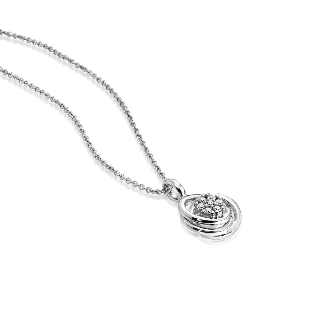 Coliere - Colier Maria Granacci cu diamant, din aur alb de 18K, cellini.ro
