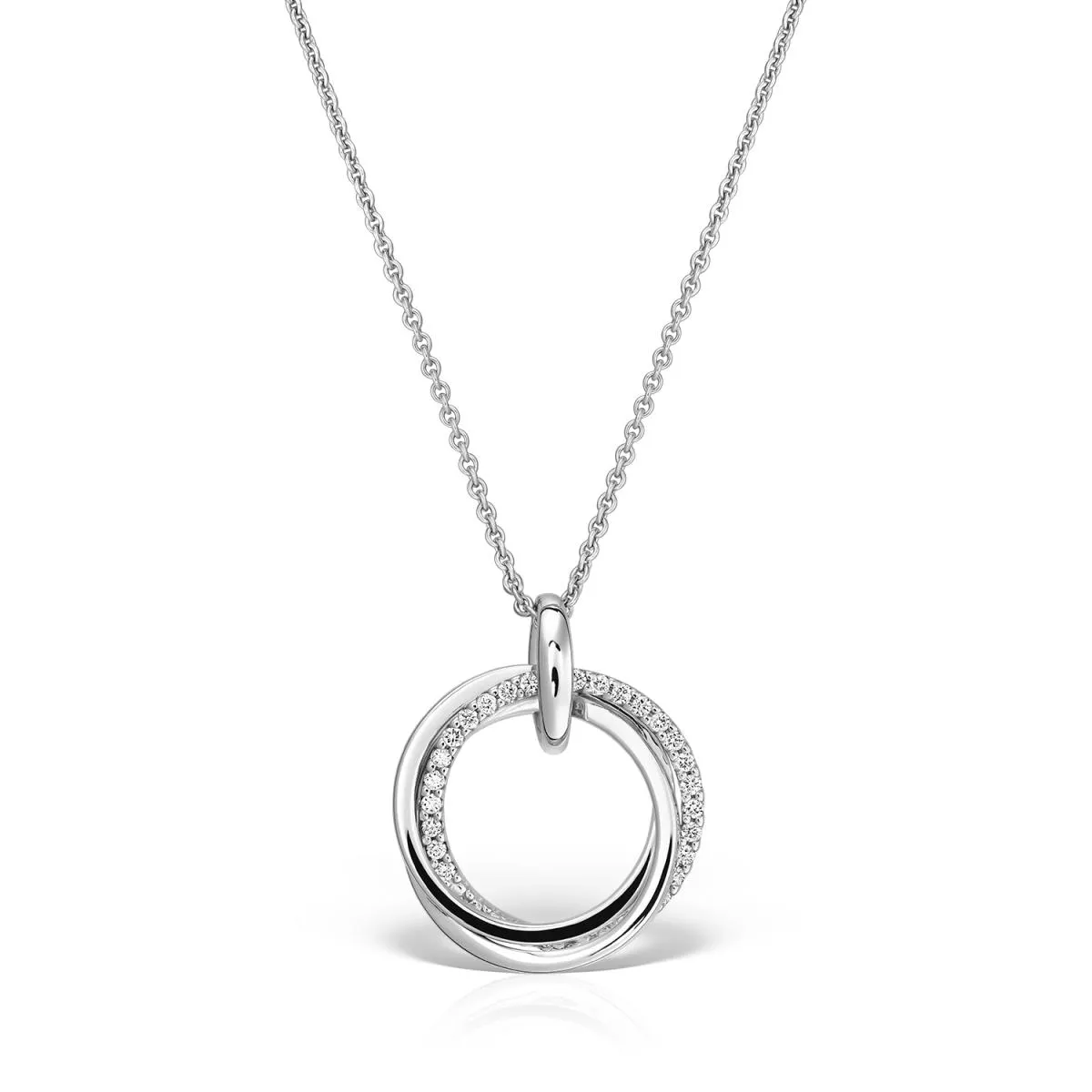 Colier Maria Granacci cu diamant, din aur alb de 18K