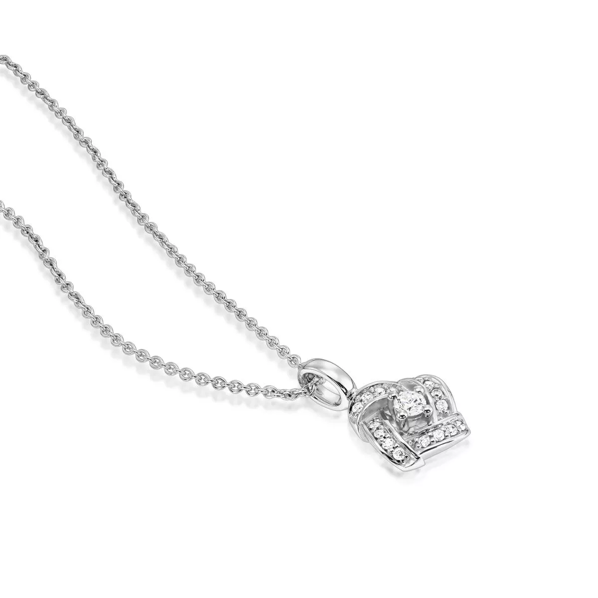 Coliere - Colier Maria Granacci cu diamant, din aur alb de 18K, cellini.ro