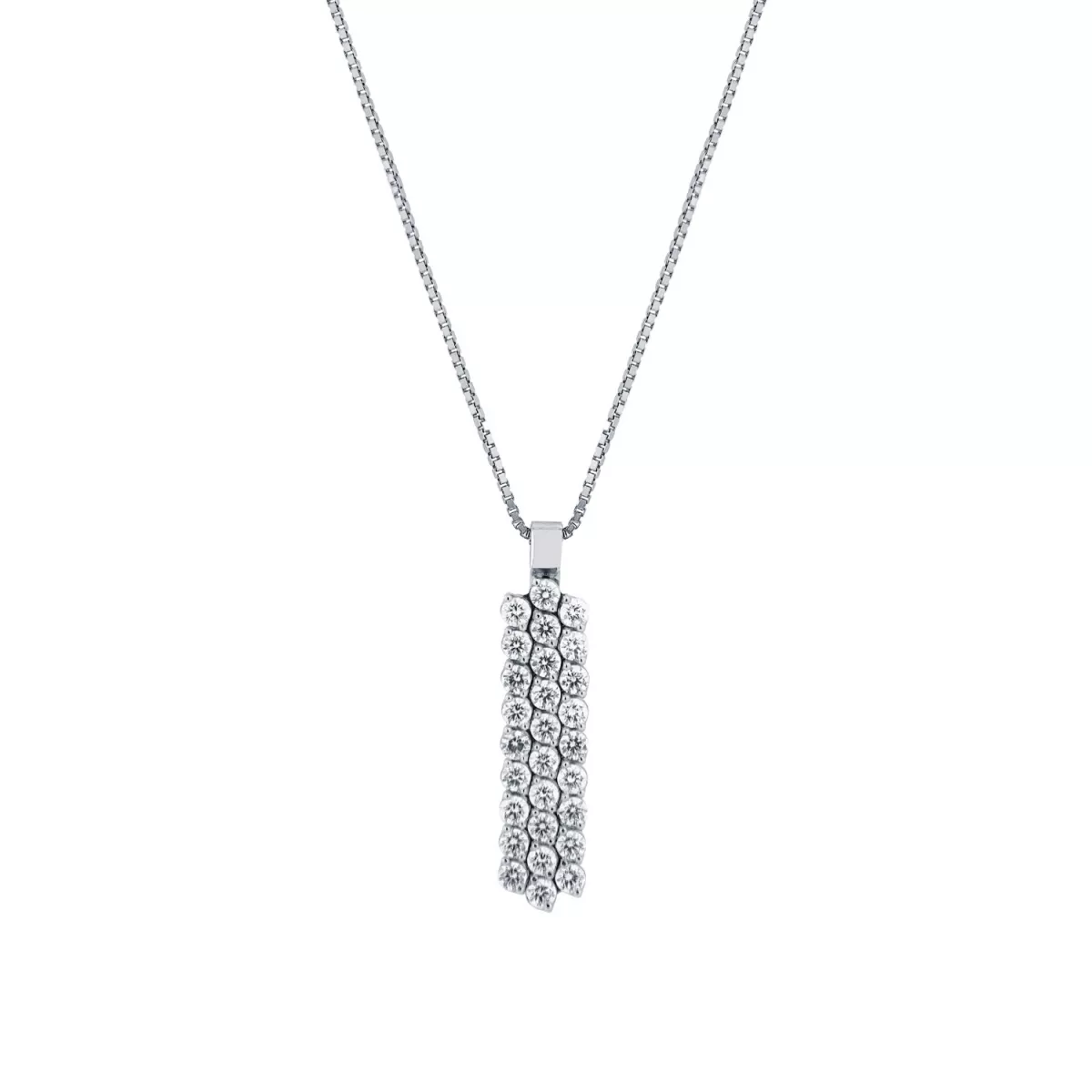 Colier  Serafino Consoli cu diamante, din aur alb  de 18K