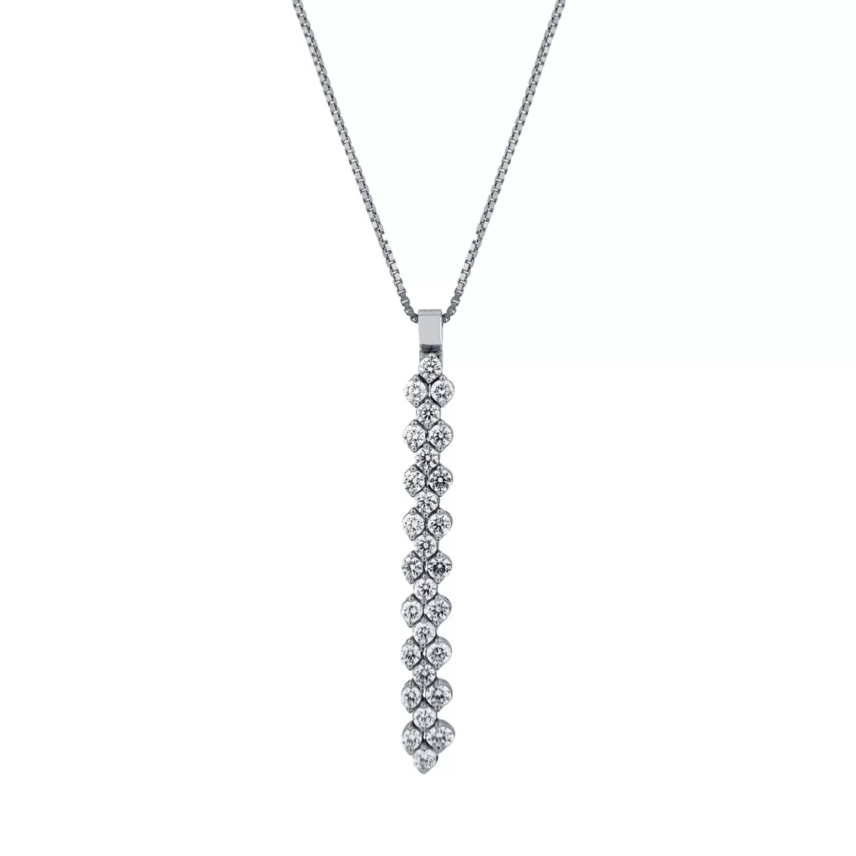 Coliere - Colier  Serafino Consoli cu diamante, din aur alb  de 18K, cellini.ro