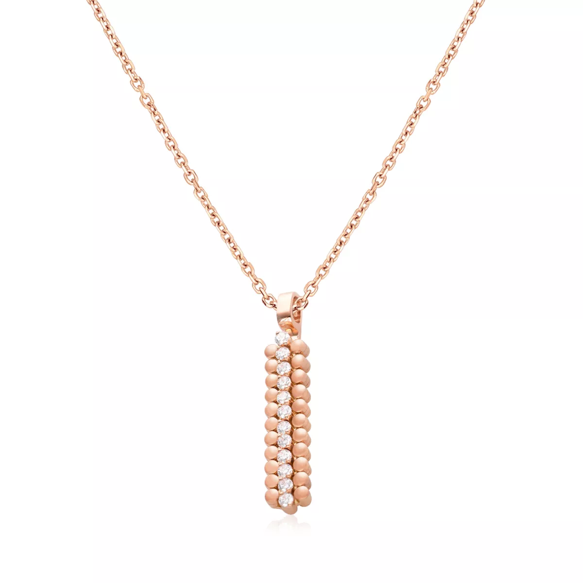 Colier  Serafino Consoli cu diamante, din aur roz de 18K
