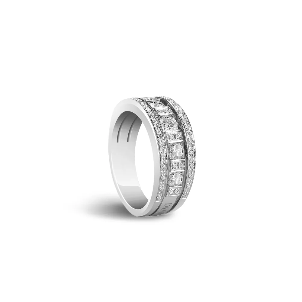 Inel Damiani Belle Epoque cu diamant, din aur alb de 18K