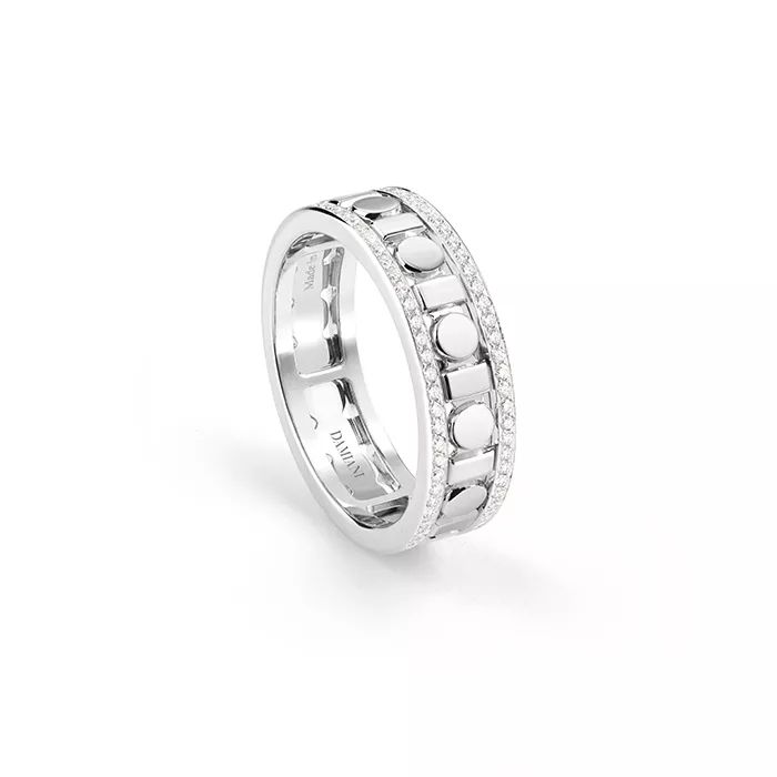 Inel Damiani Belle Epoque Reel cu diamant, din aur alb de 18K
