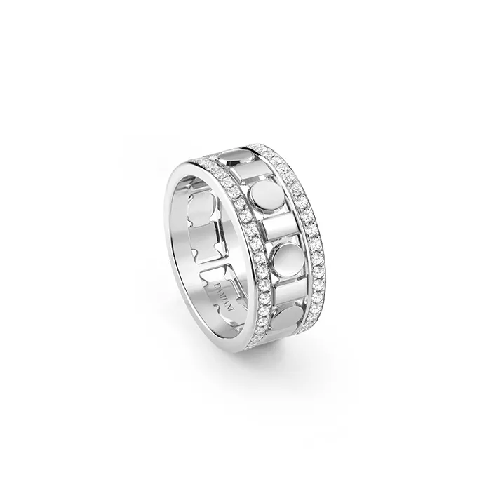 Inel Damiani Belle Epoque Reel cu diamant, din aur alb de 18K