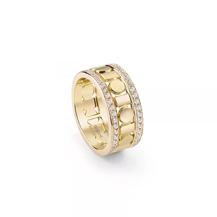 Inel Damiani Belle Epoque Reel cu diamant, din aur galben de 18K