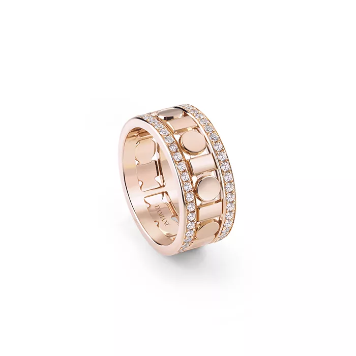 Inel Damiani Belle Epoque Reel cu diamant, din aur roz de 18K