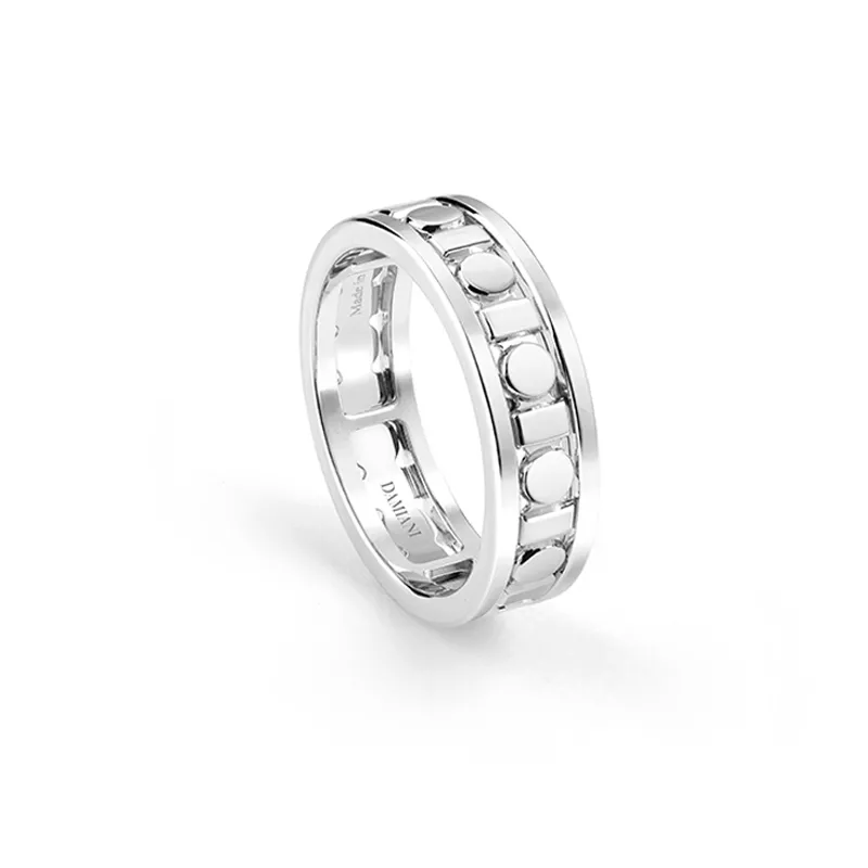 Inel Damiani Belle Epoque Reel, din aur alb de 18K