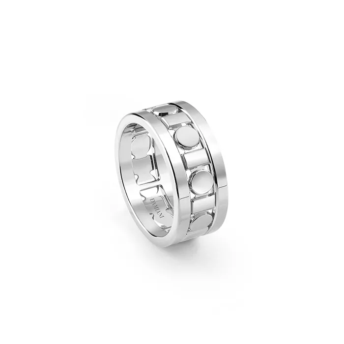 Inel Damiani Belle Epoque Reel, din aur alb de 18K