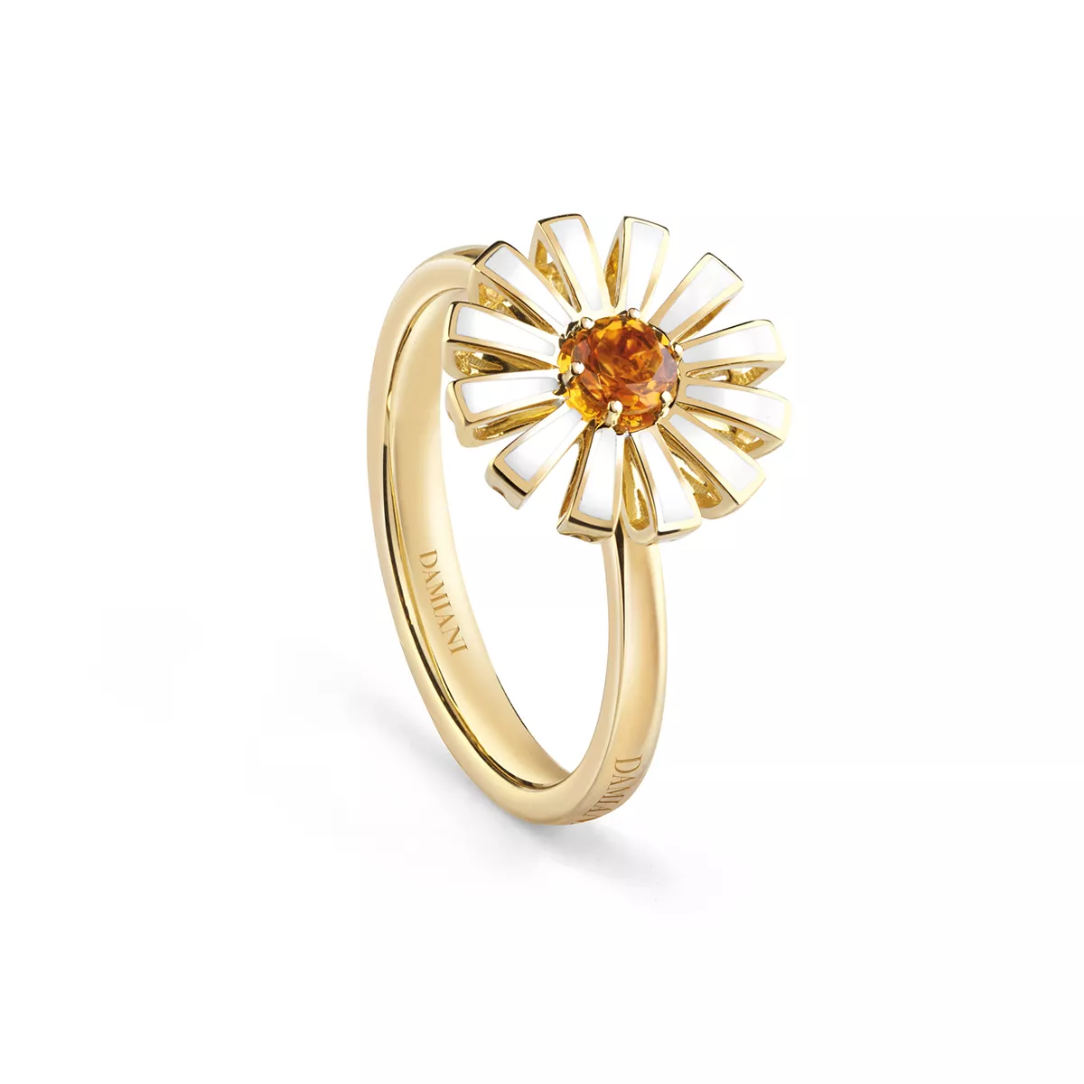 Inel Damiani Margherita cu citrin si ceramica, din aur galben de 18K